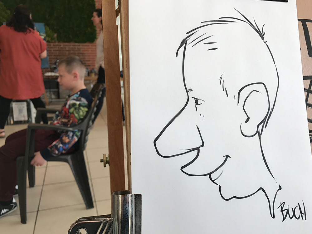 3 min. s/h live karikatur