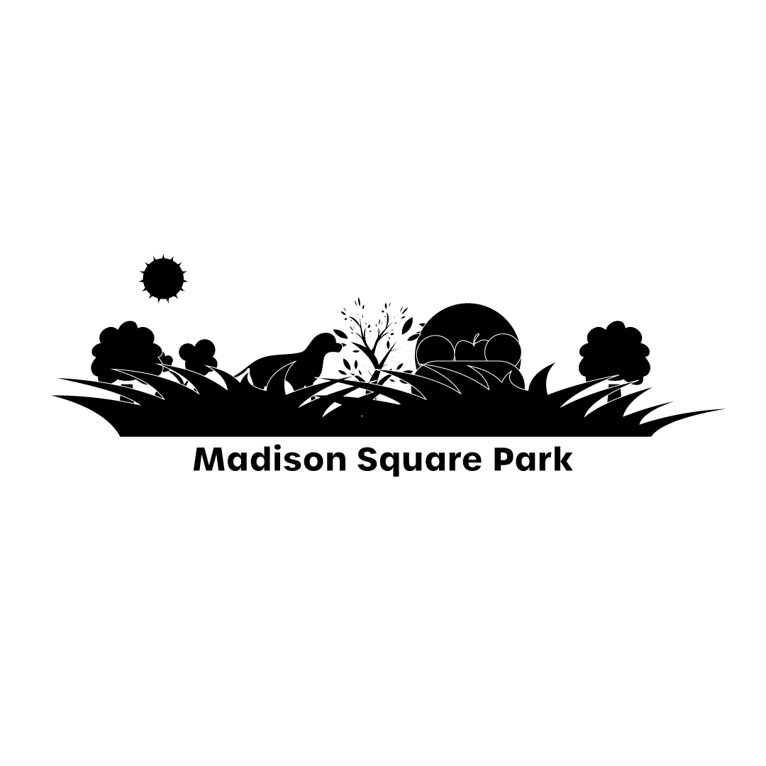 Madison Square Park logo reimagined. A beautiful park in New York City.