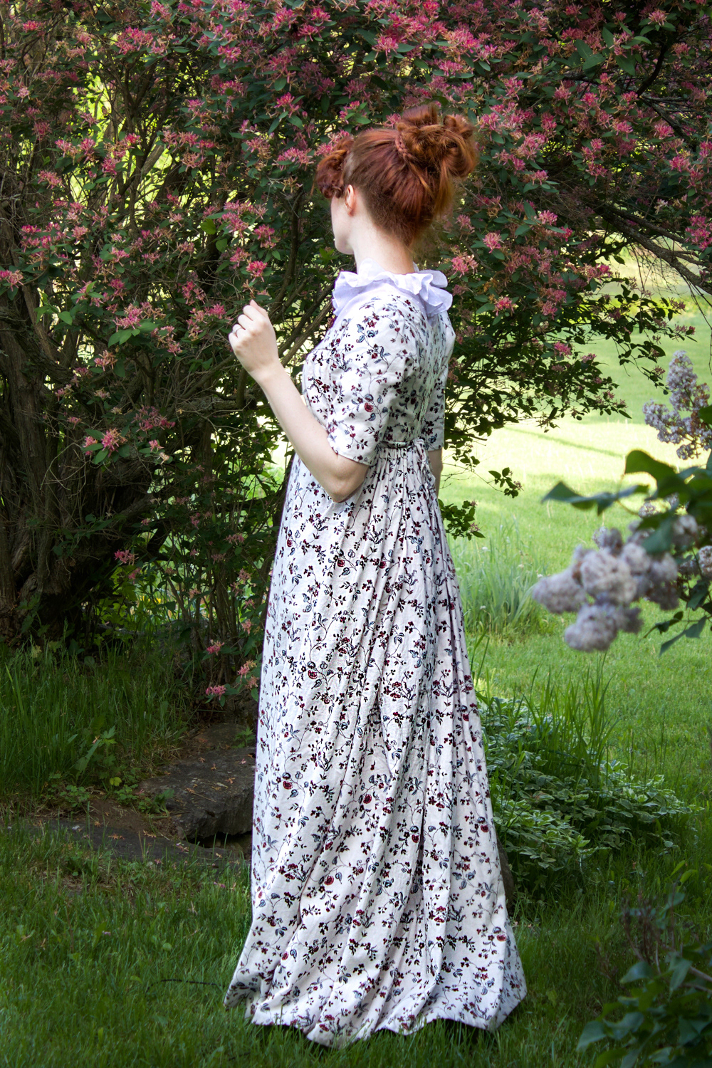 Regency gown reproduction based off dress in Manchester Art Gallery collection.