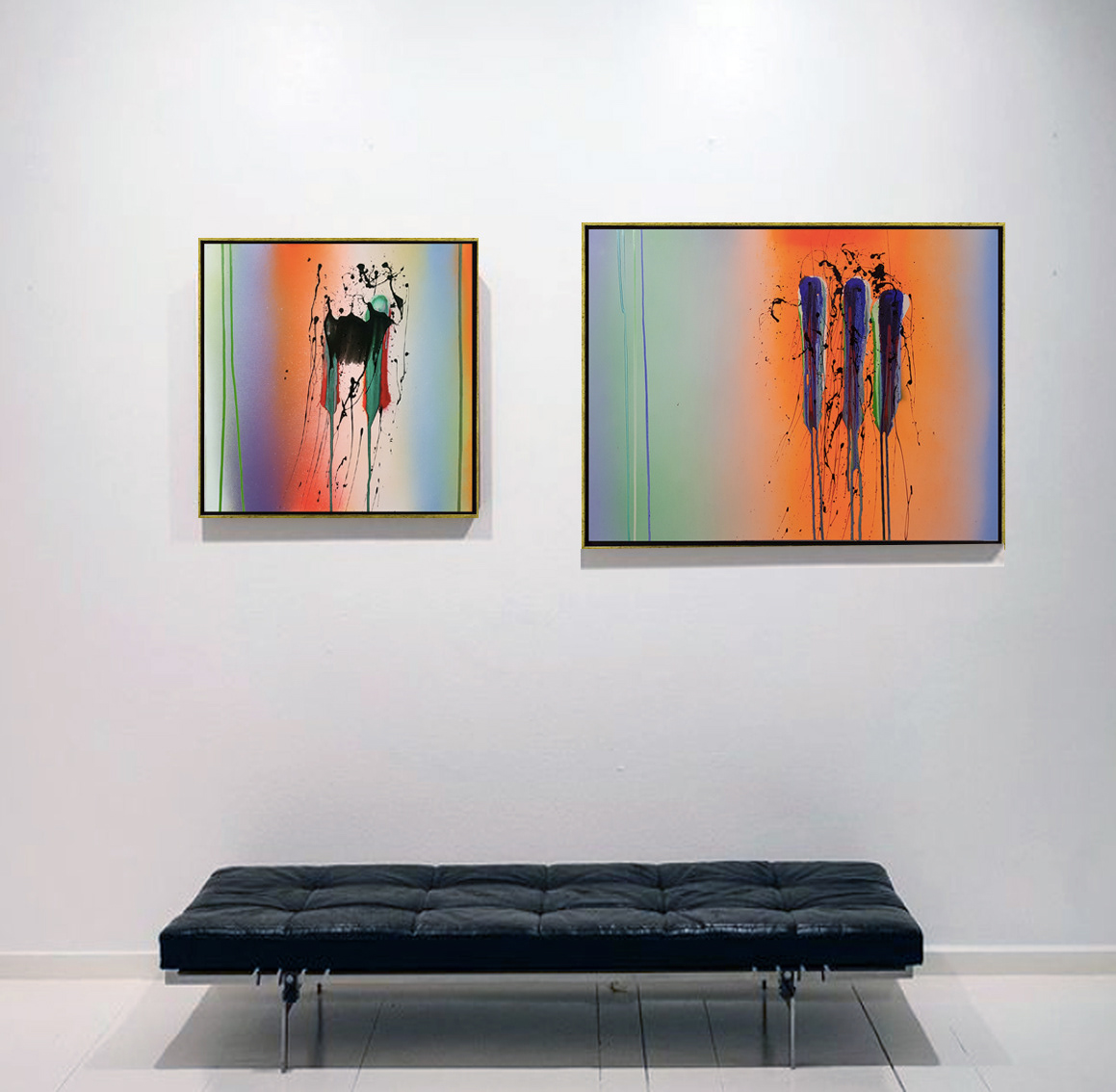 N°201125 and 27 - 50x50cm and 60x7!cm