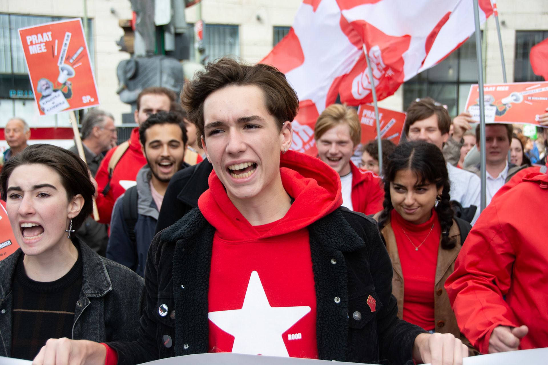 Klimaatdemonstranten van ROOD