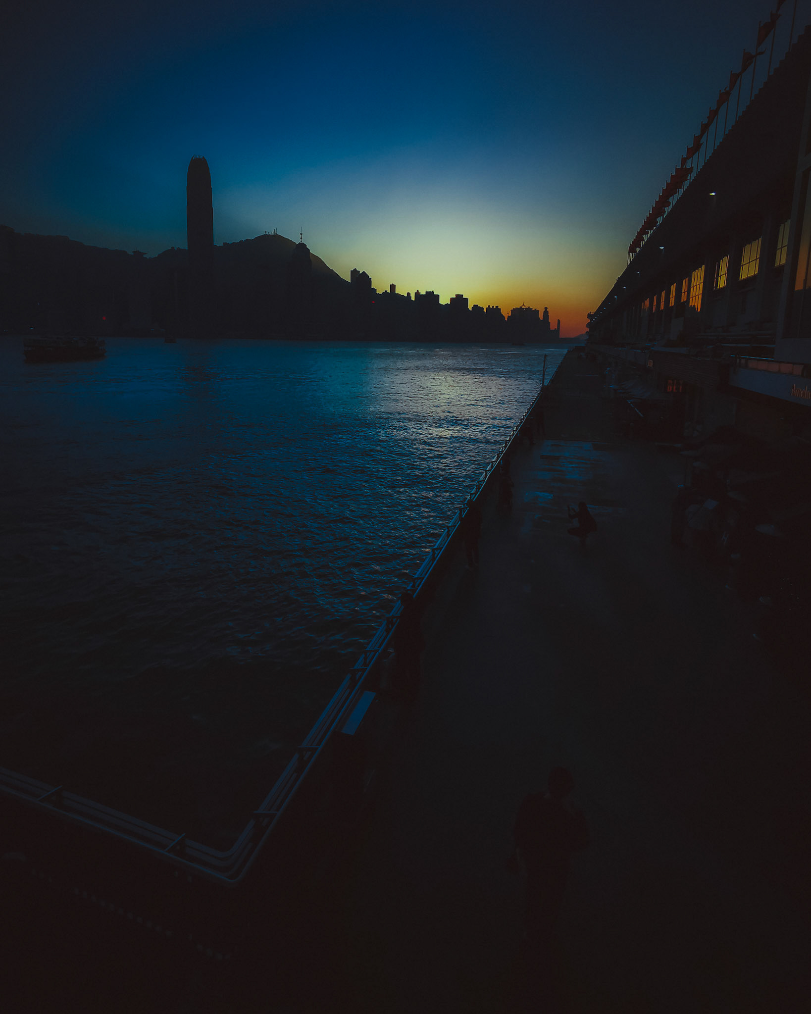 Sunset from Harbour City, Tsim Sha Tsui, Hong Kong, January 2020, Huawei P30 Pro.