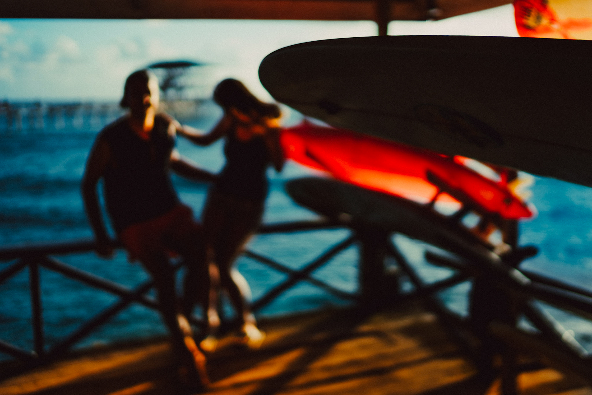 Artsy couple portraits, in boardshorts, tanktops, surfboards and all, Cloud 9, Siargao Island, Philippines, Southeast Asia, March 2019, Sony A7III.