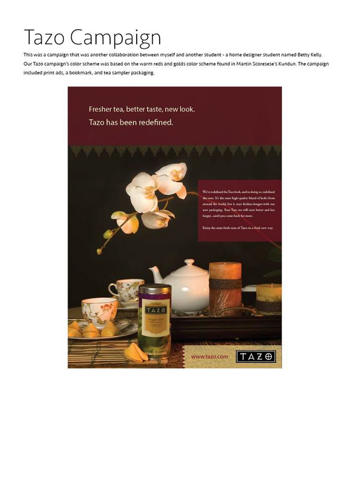 Tazo campaign magazine ad.