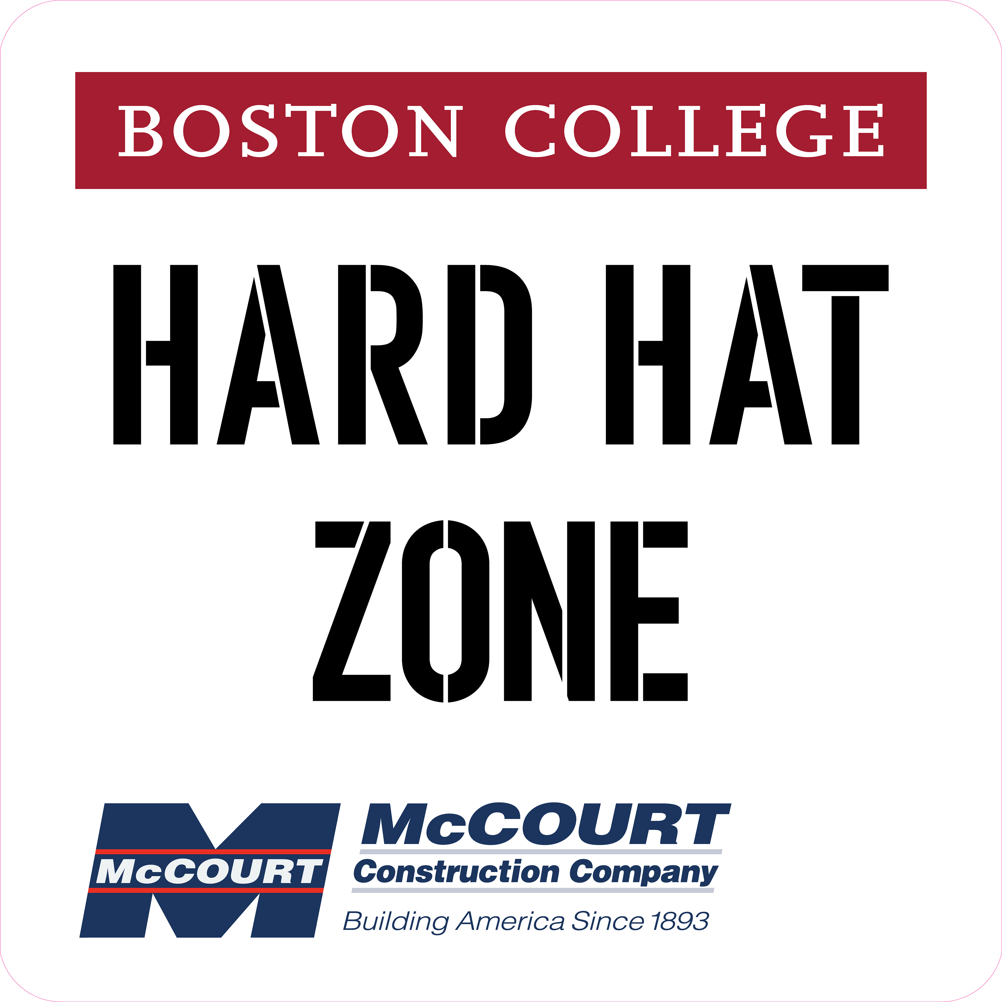 Final design for construction site signs