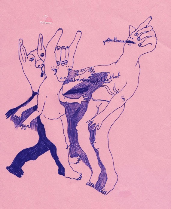 TITLE;PARTIES AT ARTSCHOOLS; DESCRIPTION; INK ON PAPER: YEAR 2005