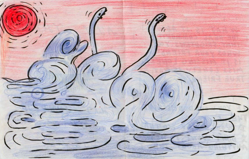 DESCRIPTION; COLOR PENCIL AND INK ON PAPER; YEAR;2017