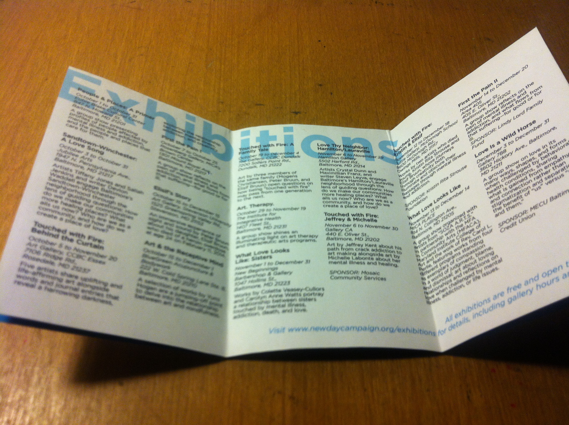 Event Brochure (Inner spread)