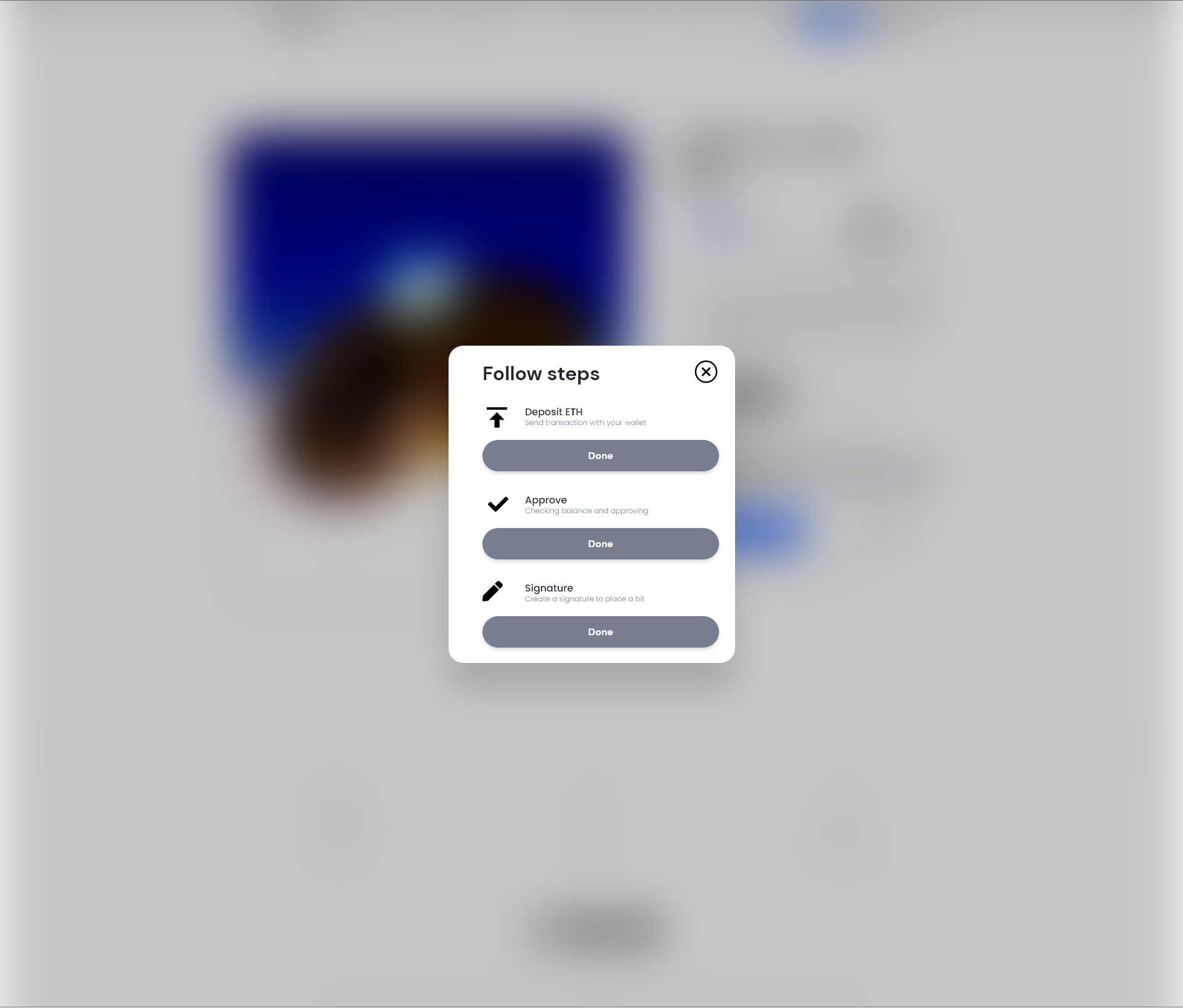 Depositing to the wallet - Step 3