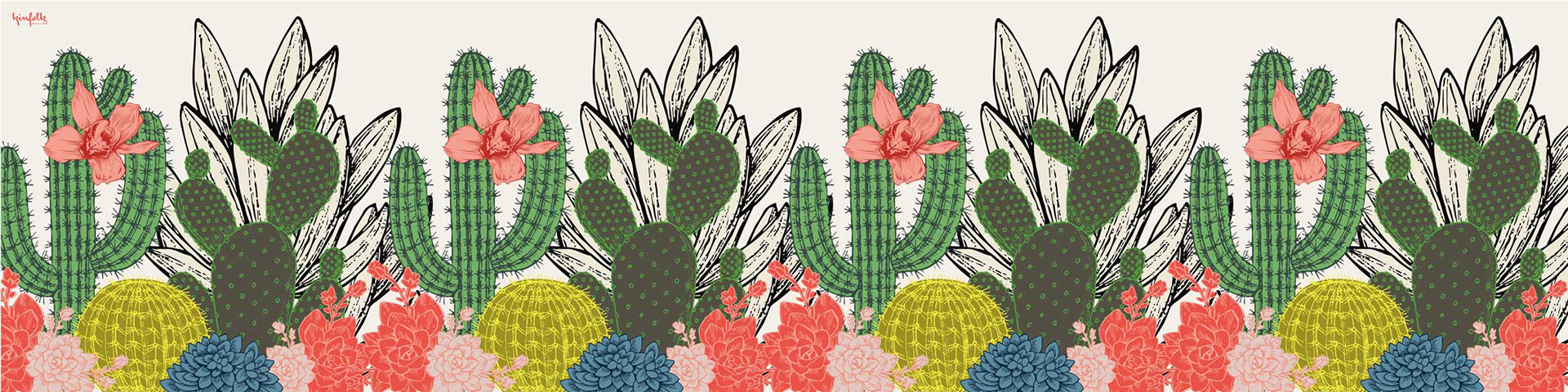 Desert scene long - flat design