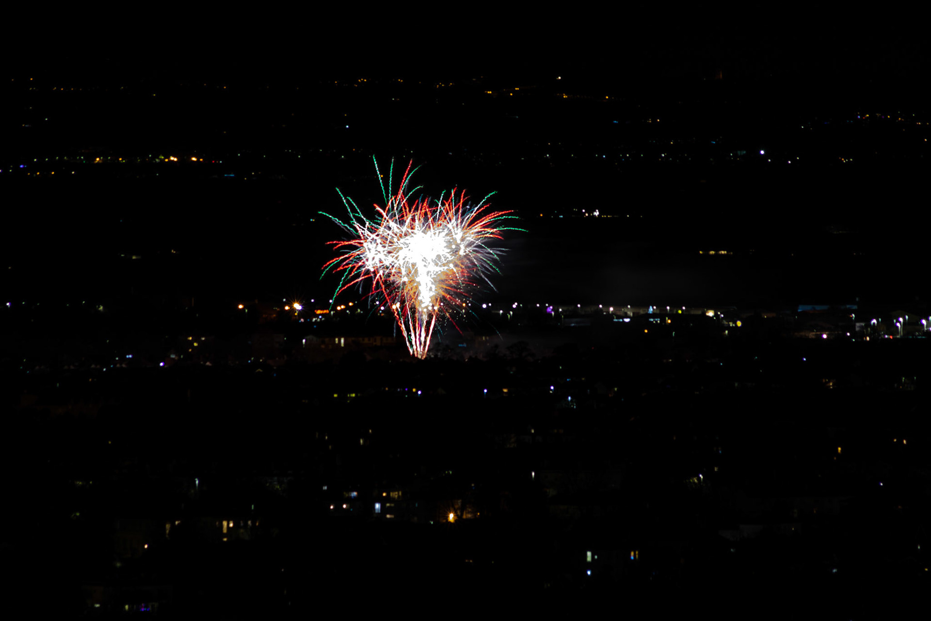 Early fireworks over Cheltenham