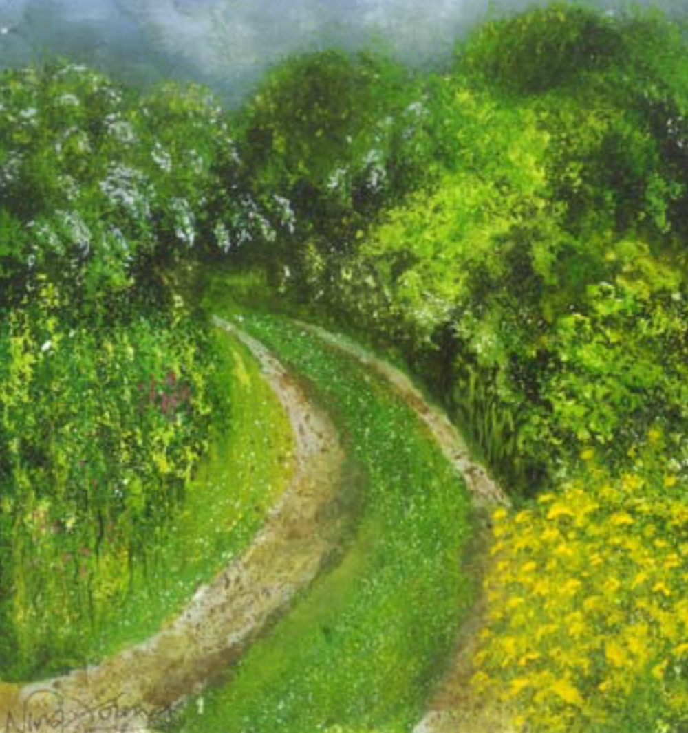 Early Summer - Mixed media on paper - 22cms x 22cms