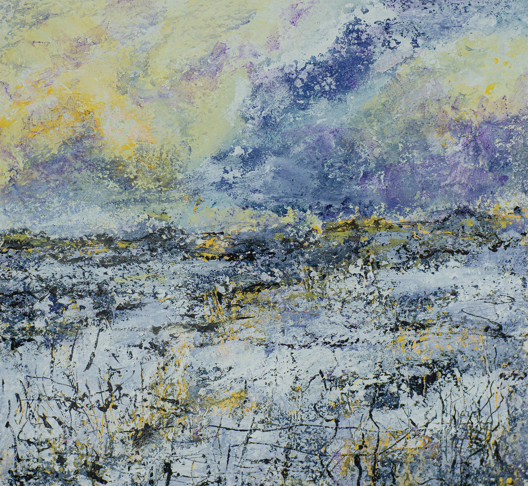 Hiver - Mixed media on paper – 21cms x 32cms
