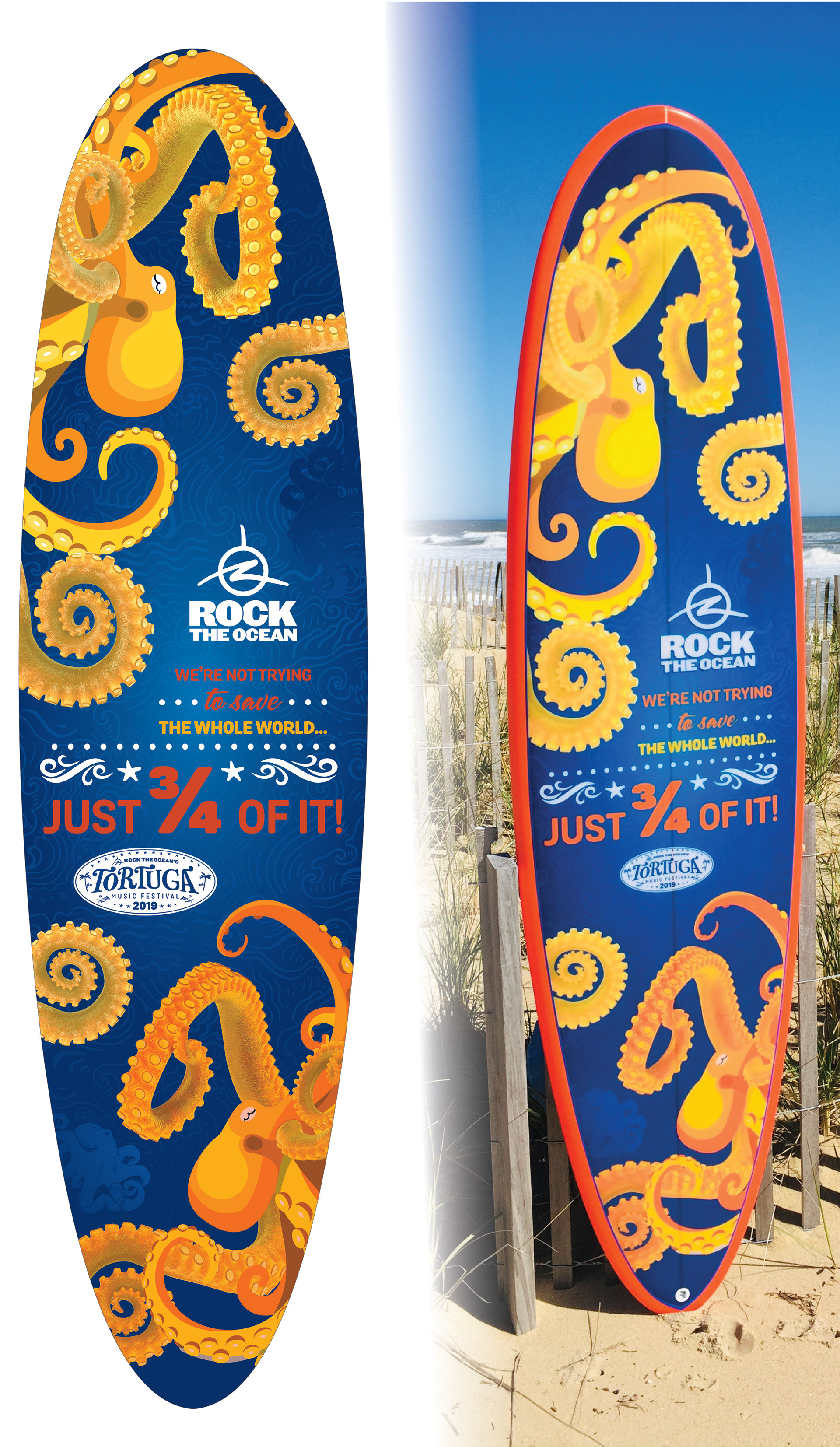 Rock The Ocean - Octopus Longboard