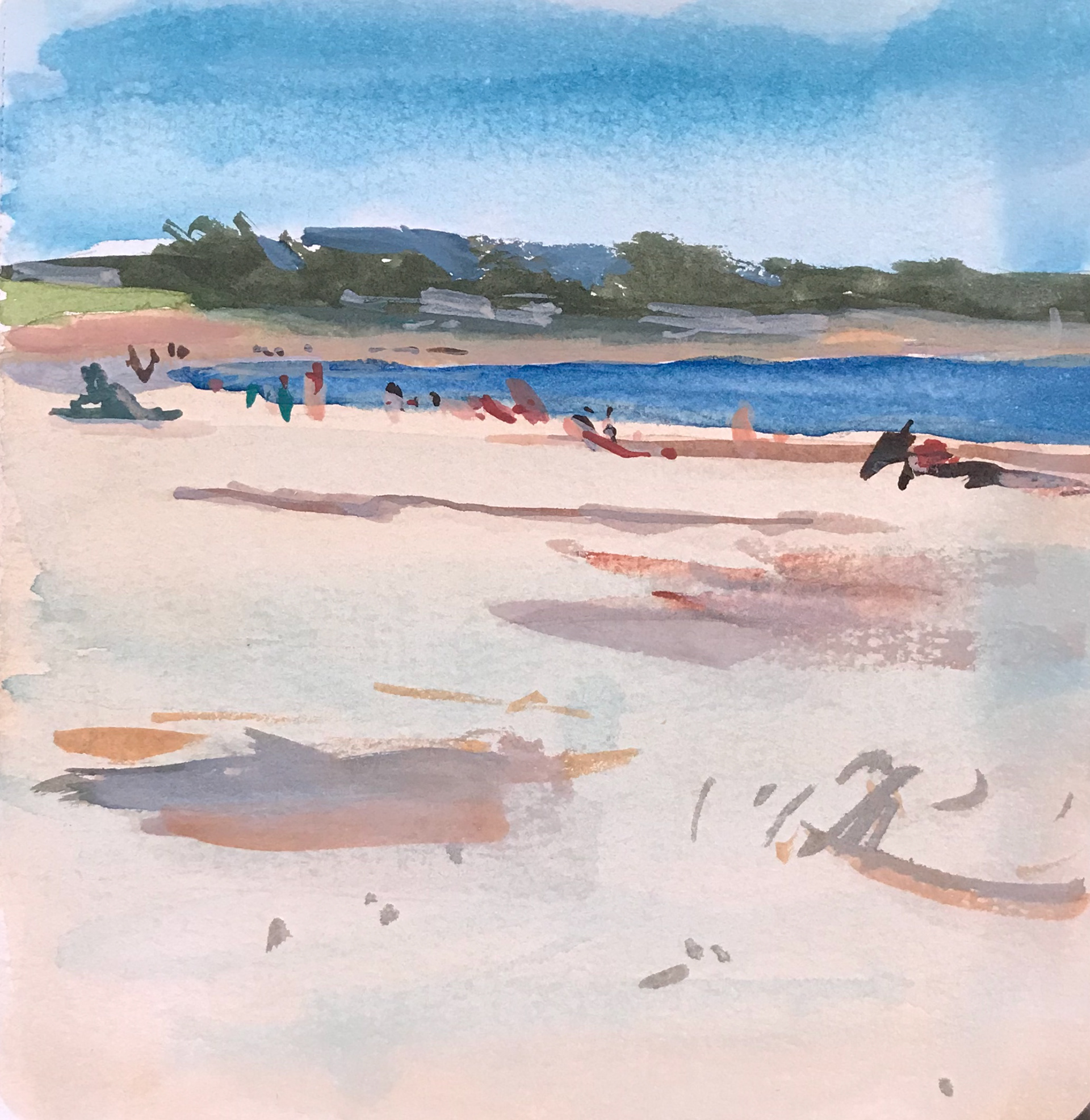 Santa Cruz Beach 1 - 5x5 inches