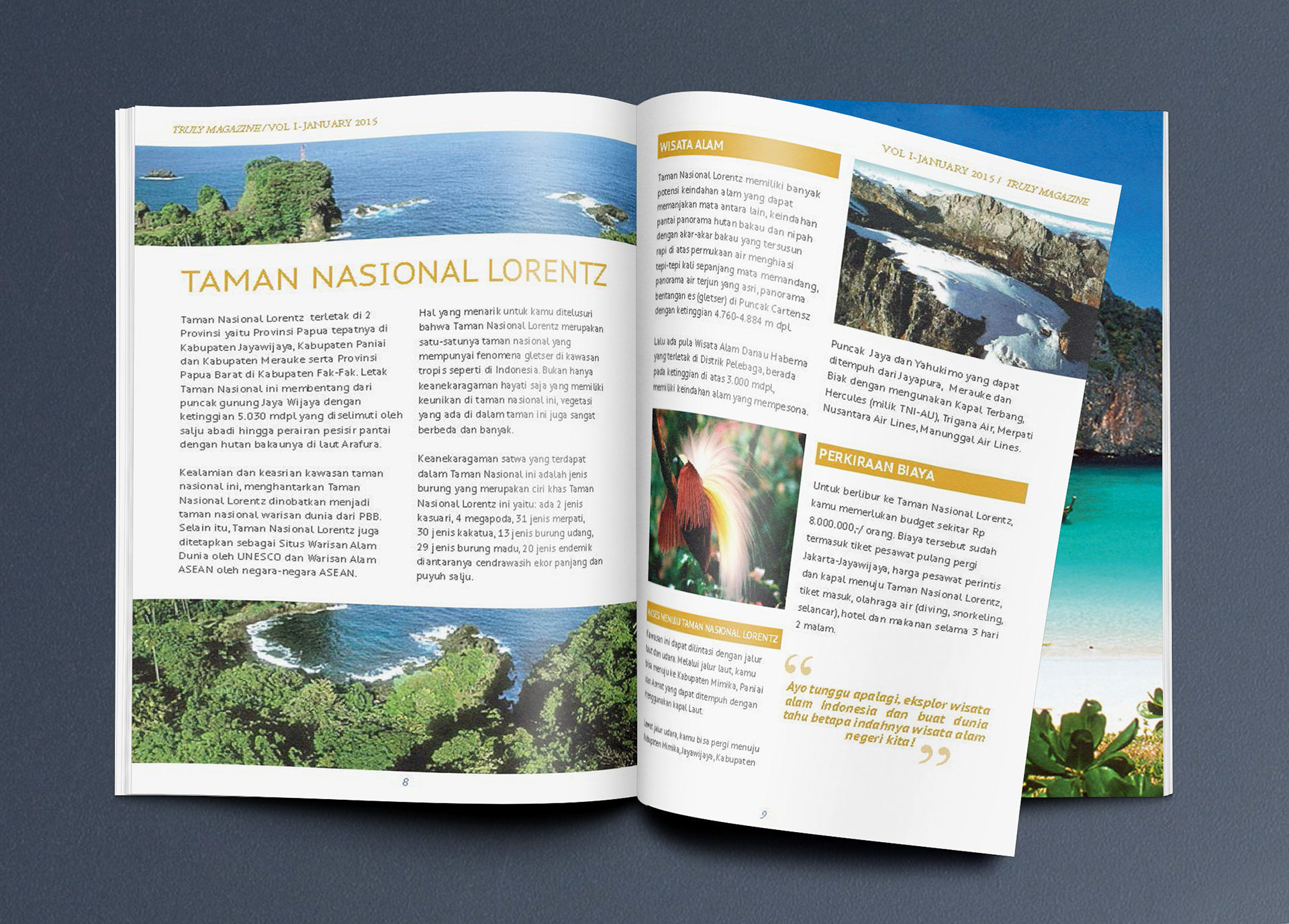 travel magazine layout design