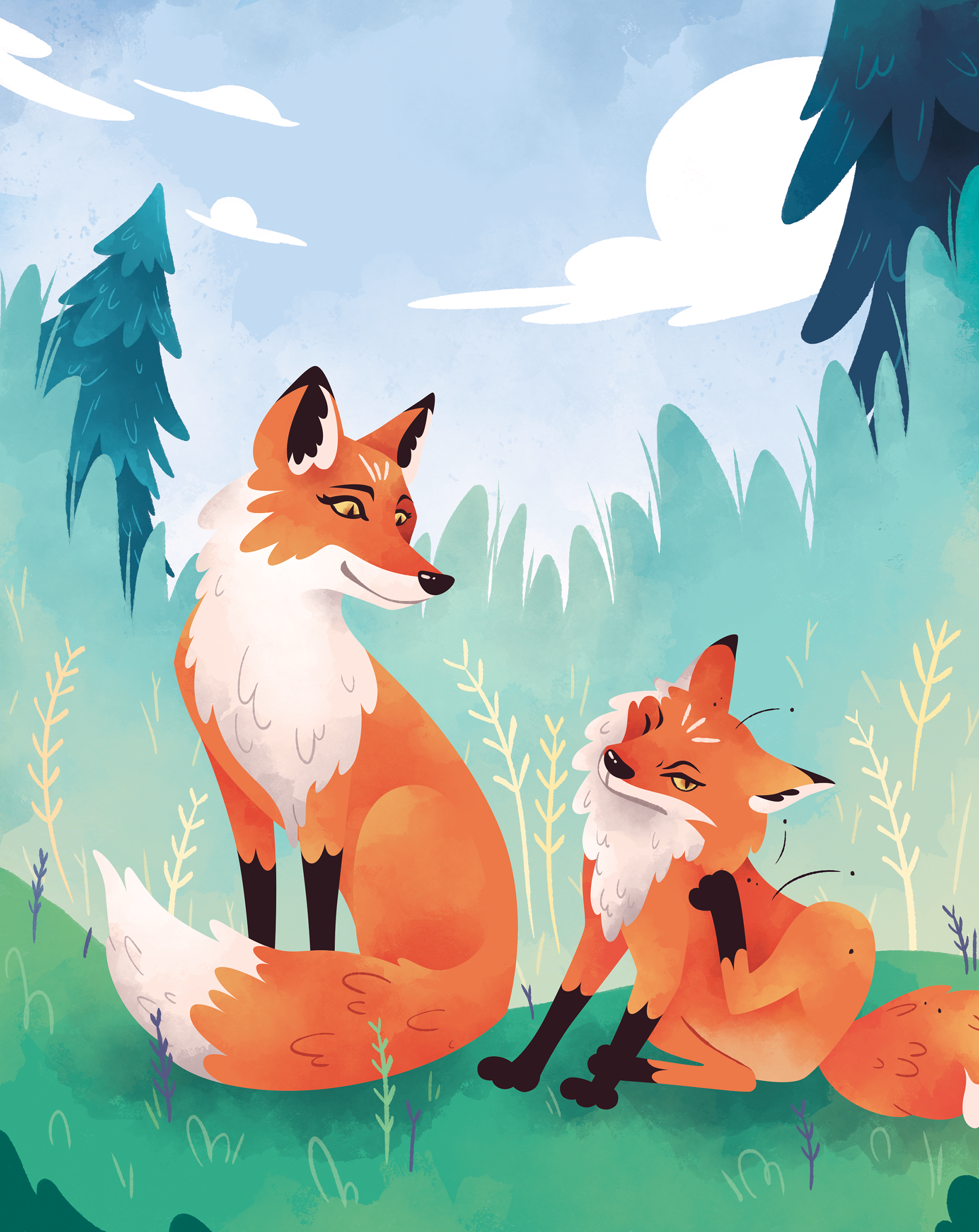 Foxy Family, for educational publishing in 2019