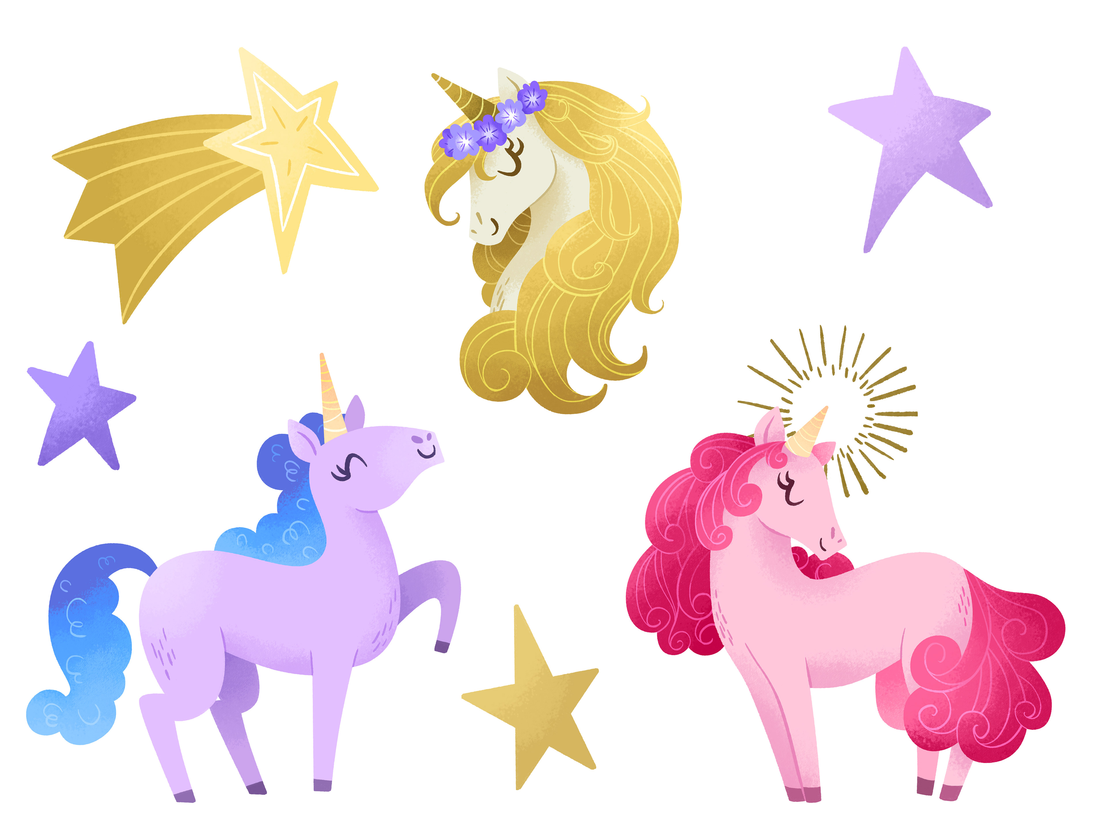 Sparkly Unicorns, for licensing, 2019