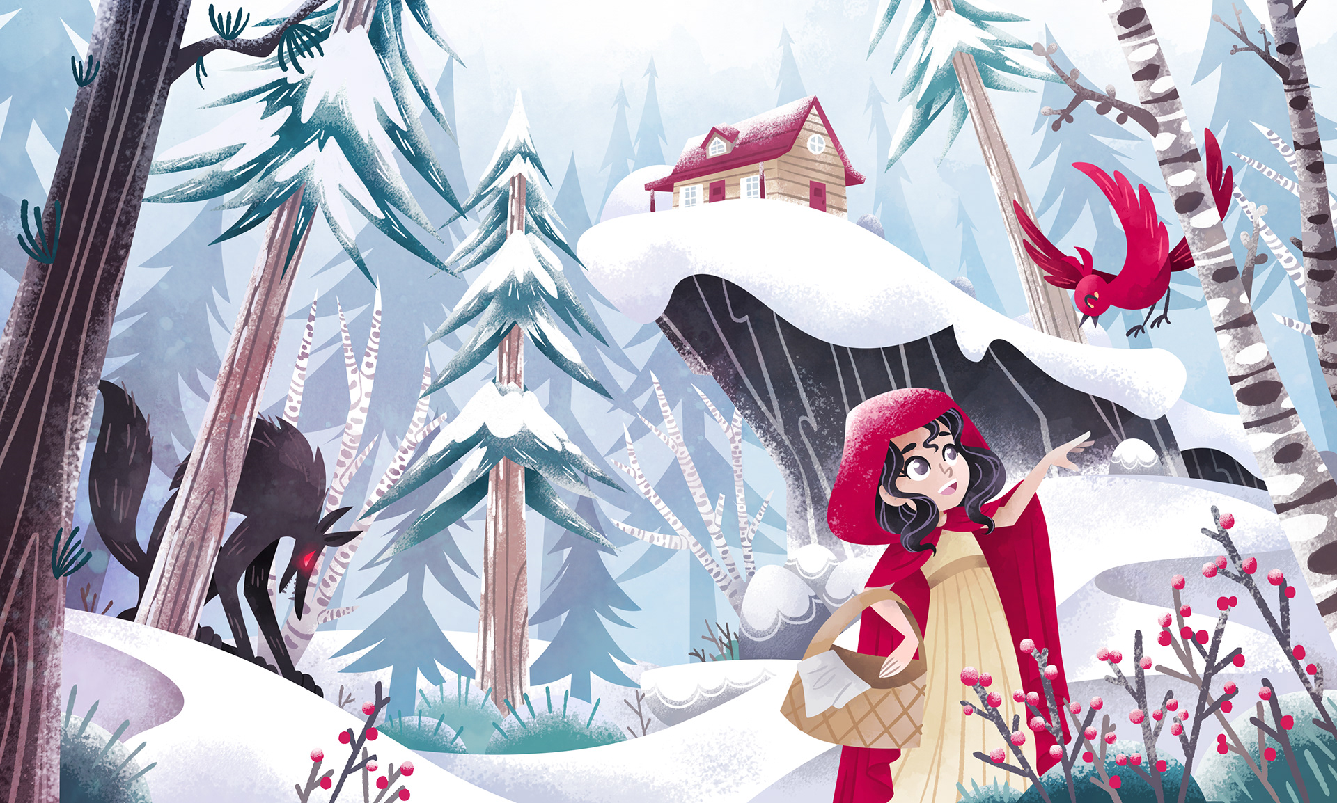 Little Red Riding Hood, personal illustration 2020