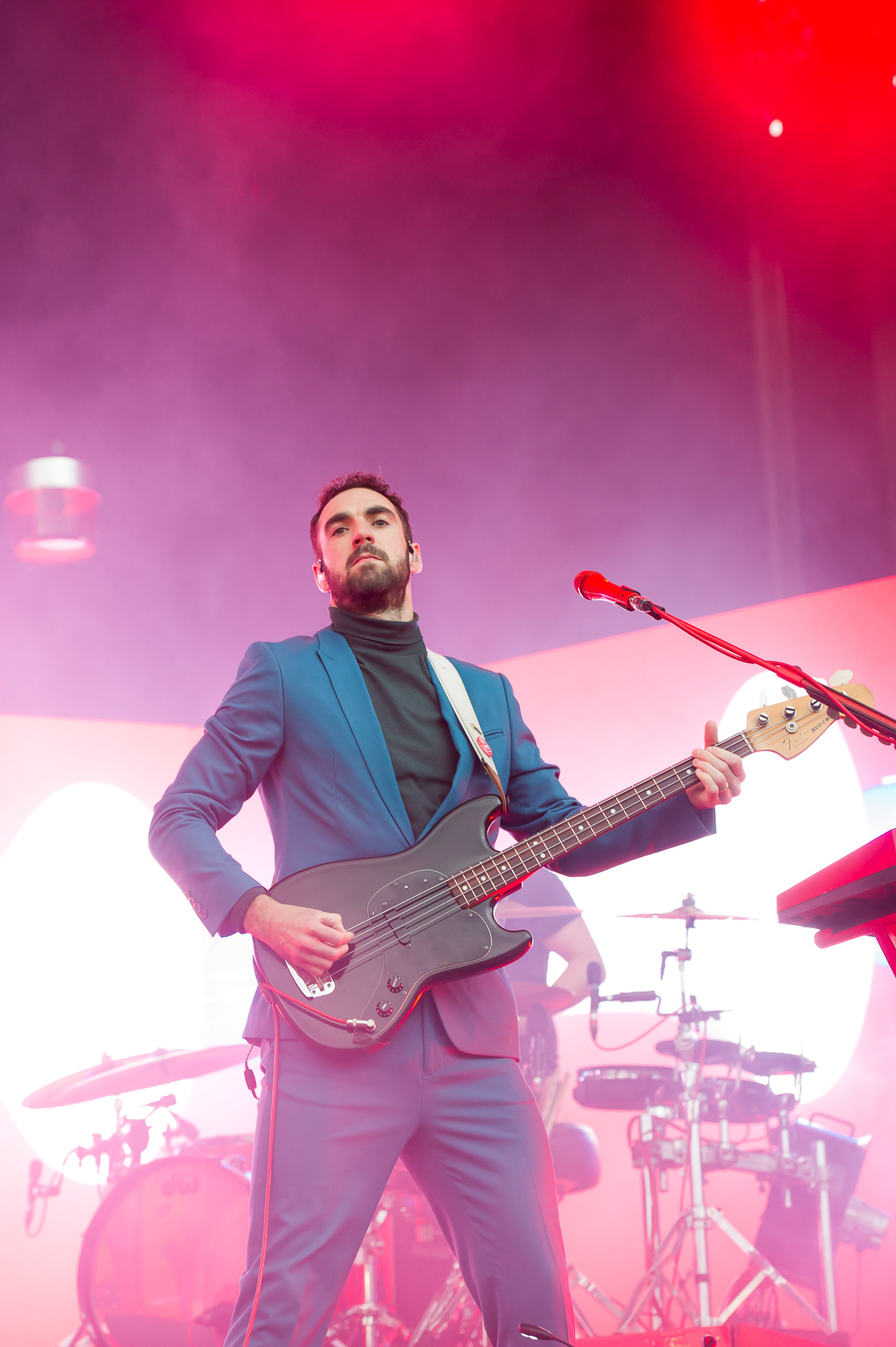 Kevin Baird of Two Door Cinema Club performs live on stage