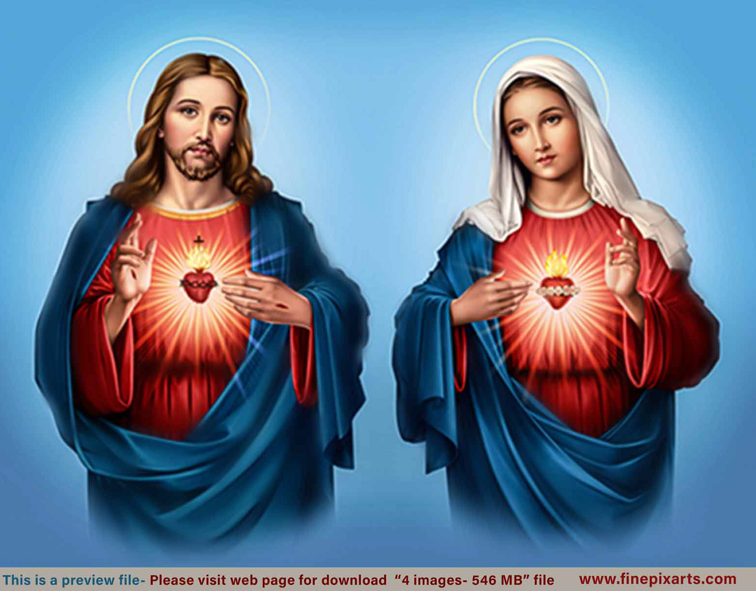 immaculate heart and sacred heart