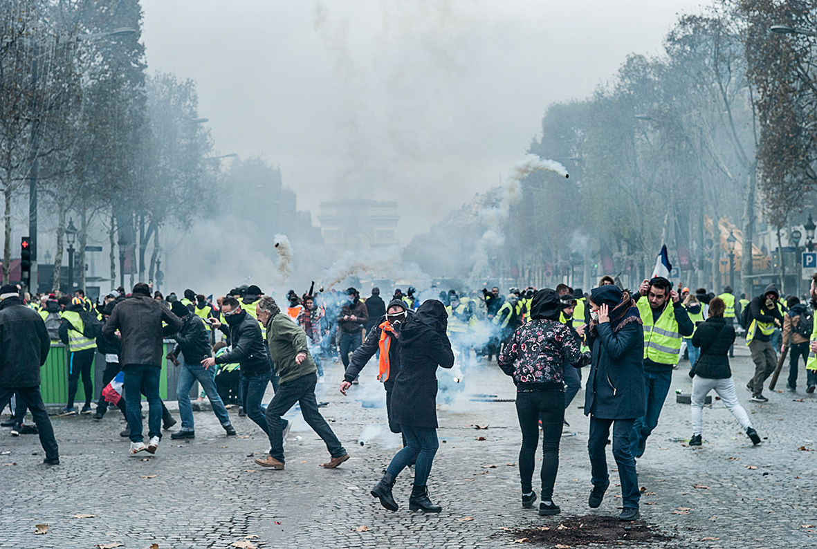 Acte II, Gilets Jaunes, Paris 2018.