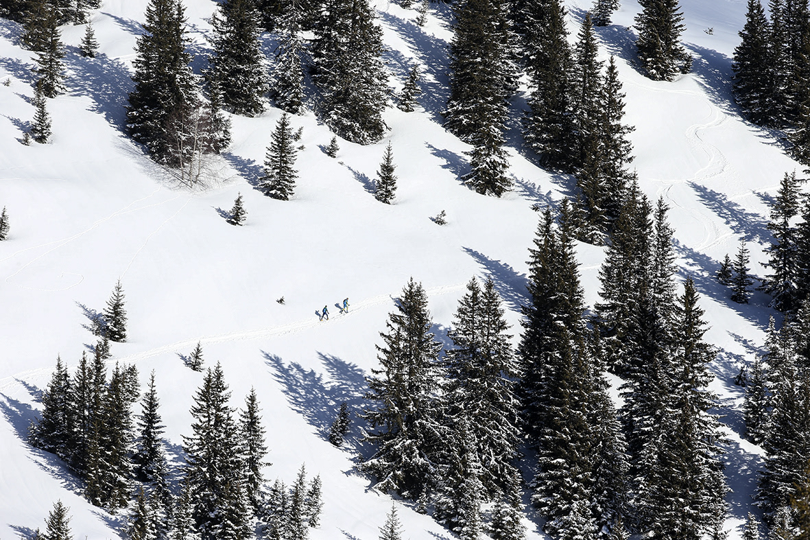 Ski alpinisme, Beaufortain, France.