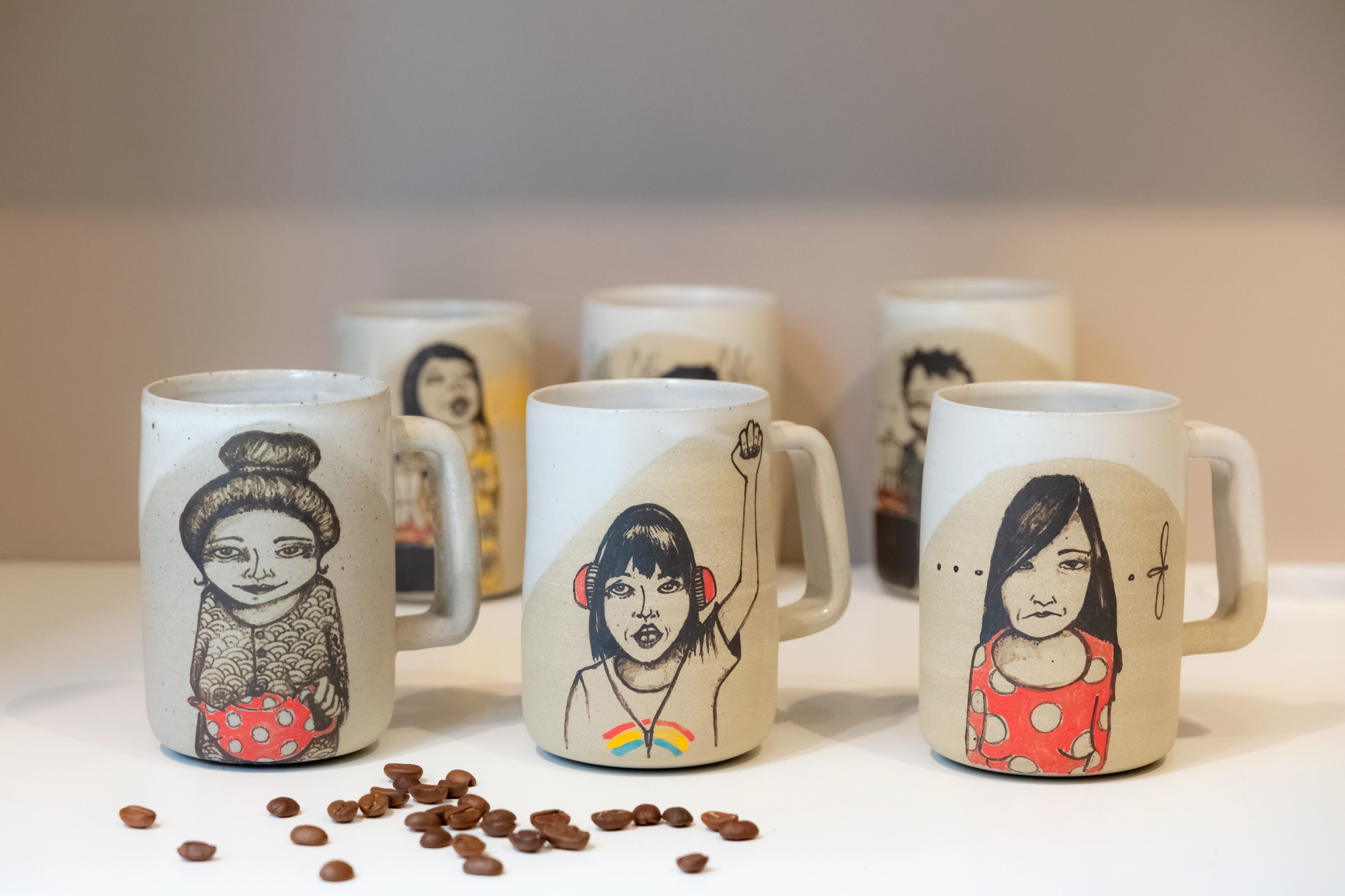 Mugs en terre vernissée - 20€ pièce