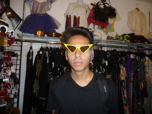 Oscar Trying Out Shades