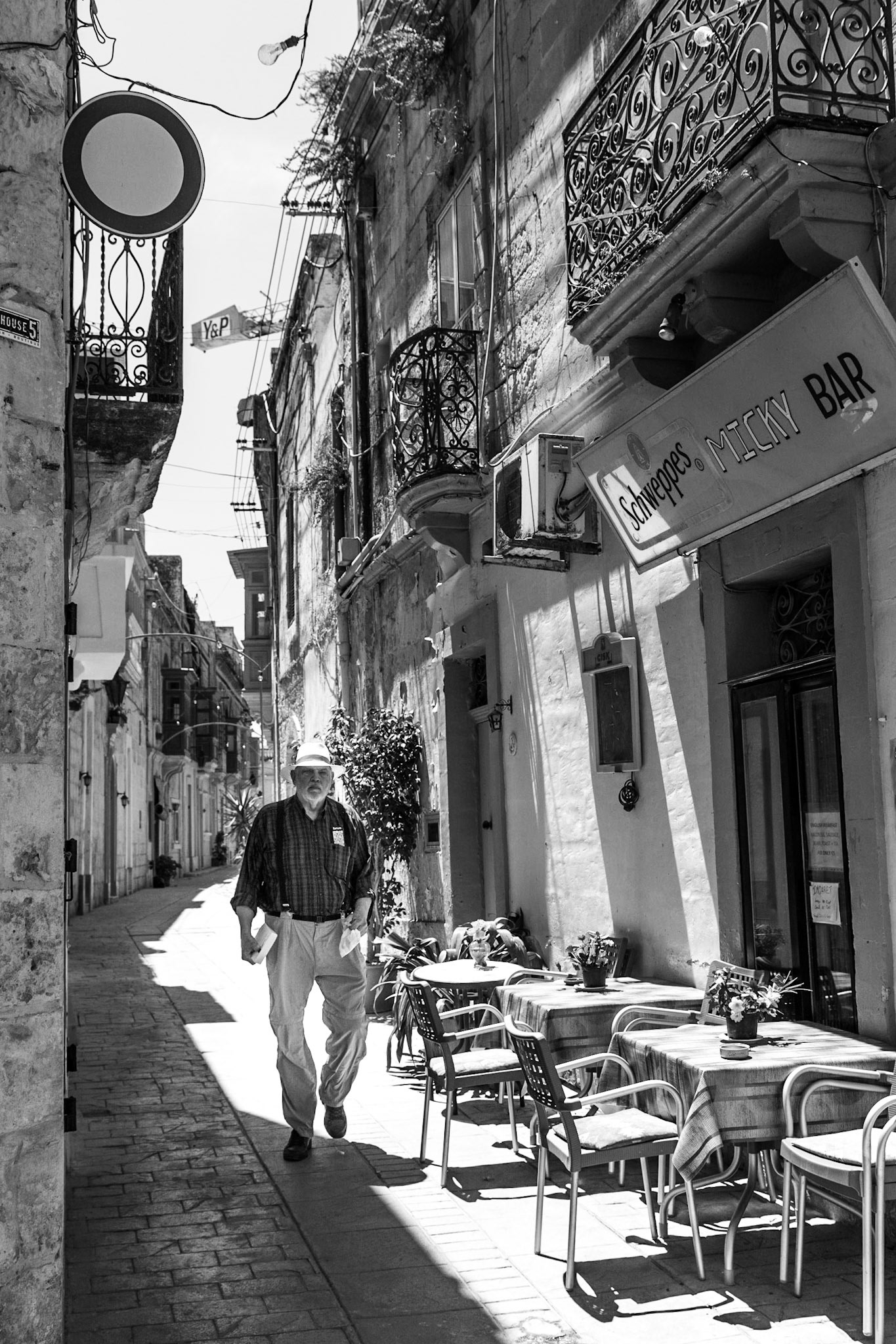 Walking past the bar