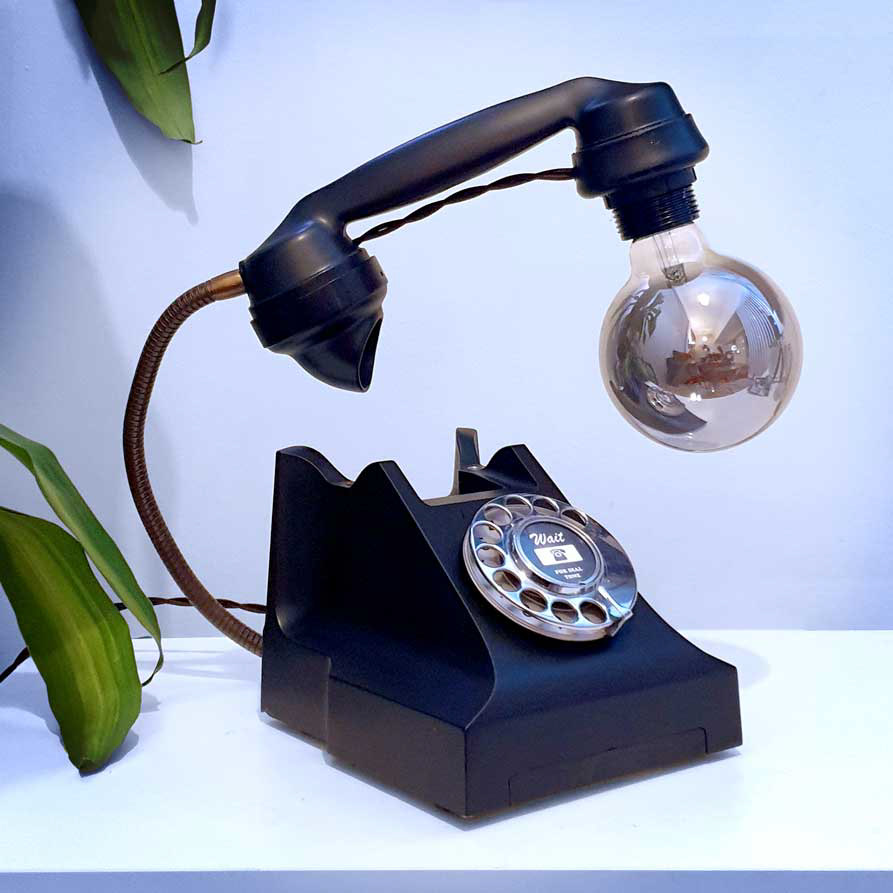 Black mirror vintage bulb looks just as stunning when off