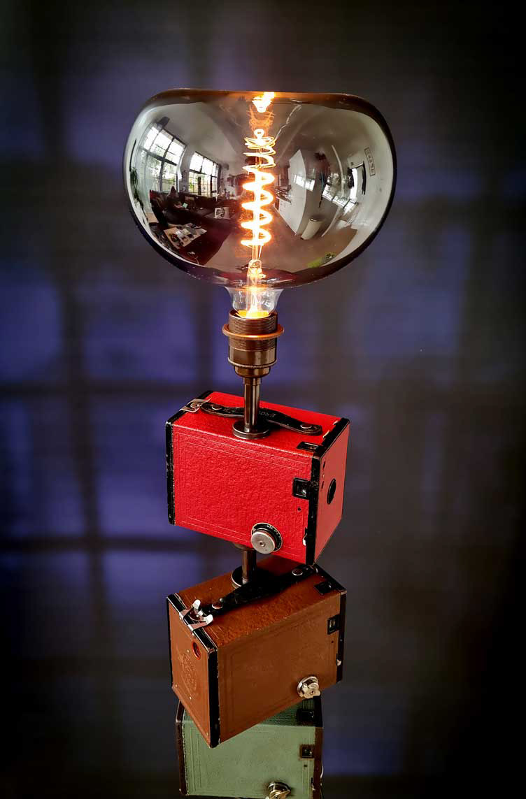 Oversized vintage Edison lught bulb with spiral filament