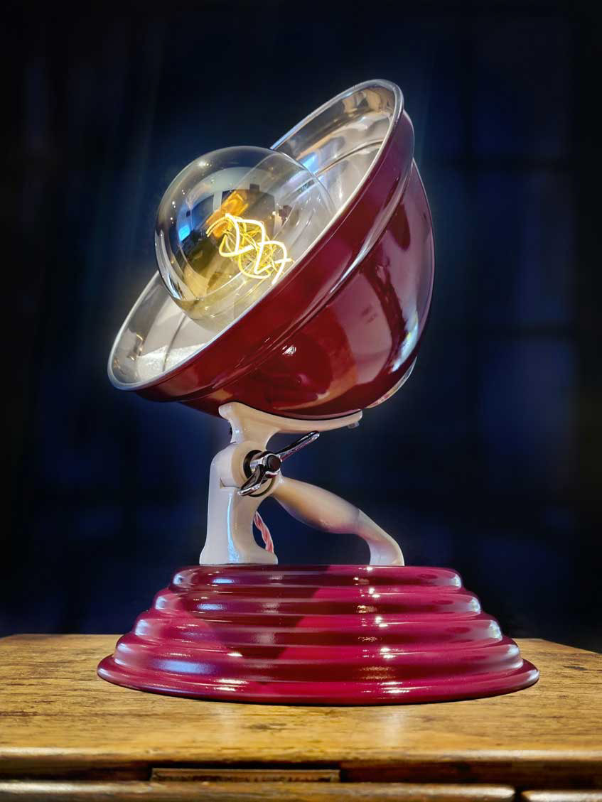 Upcycled Rare Vintage 1940s Barber Heat Lamp Desk/Table Lamp