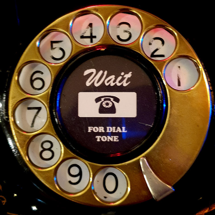 Vintage brass rotary dial