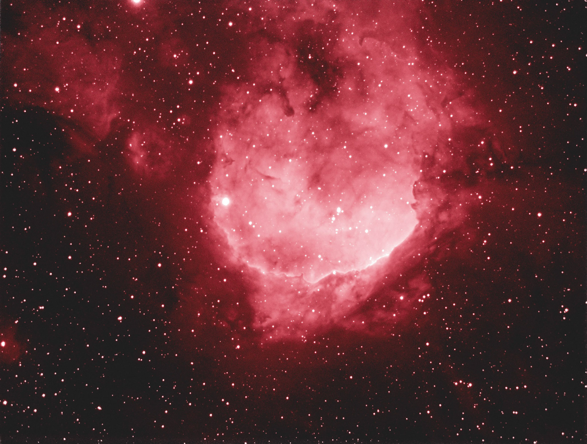 2021-03-31 - NGC3324 - Ha-75_Stretched_FalseColour