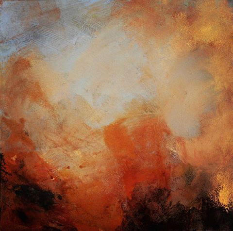 Lighting the Fire, Remembering Autumn 60x60cm