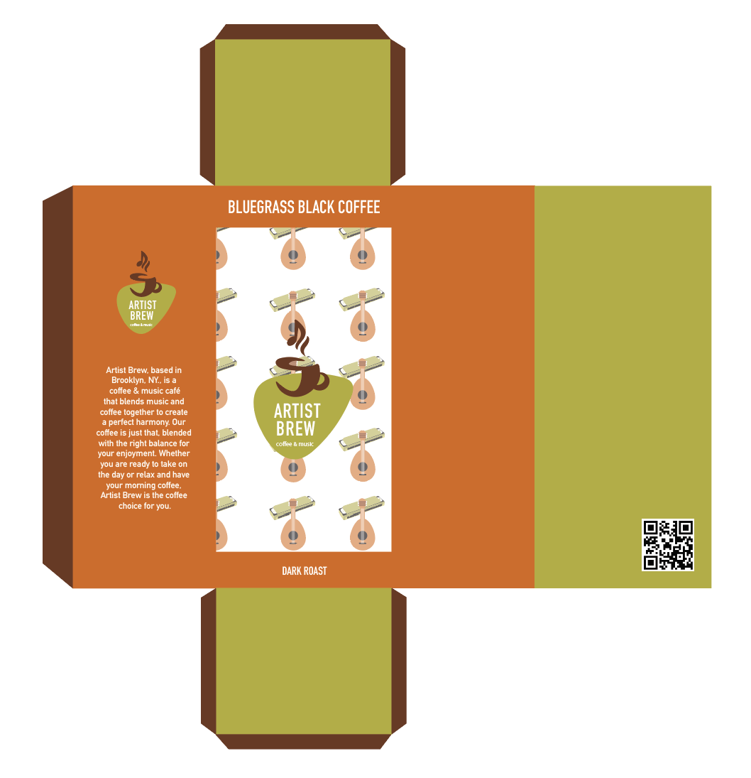 Bluegrass Black Coffee (coffee box packaging)