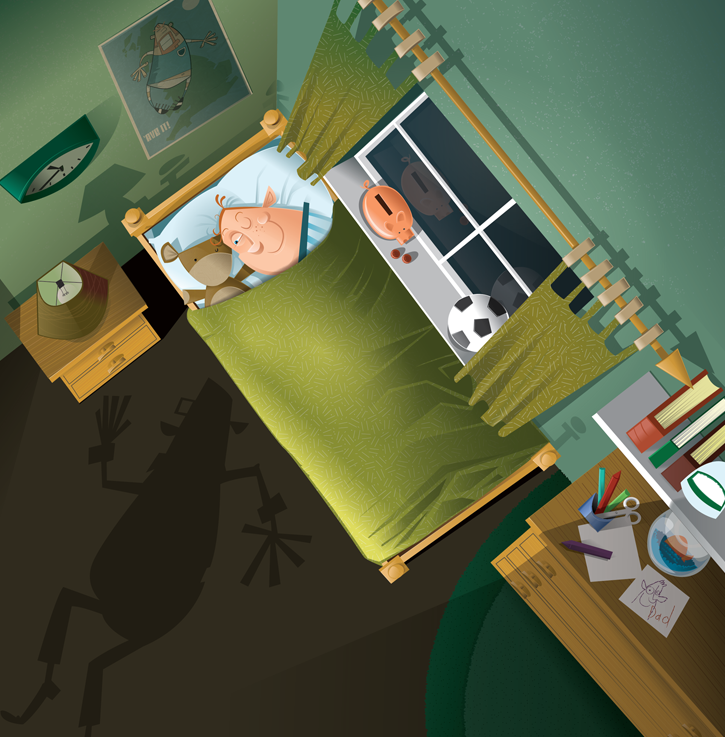 Martin Bowyer Illustration A Bedtime nightmare