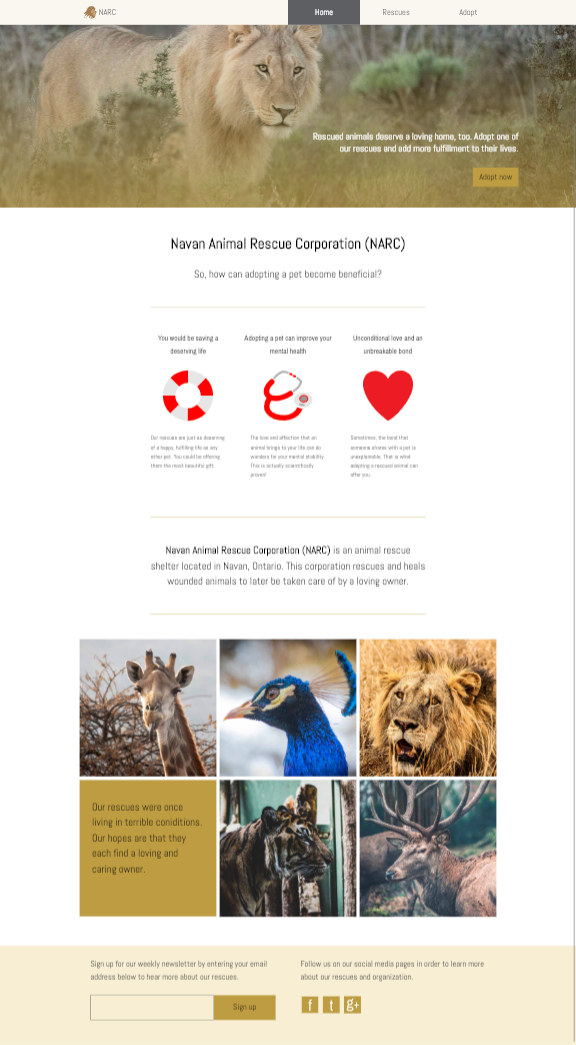Home Page - Large Screen Size