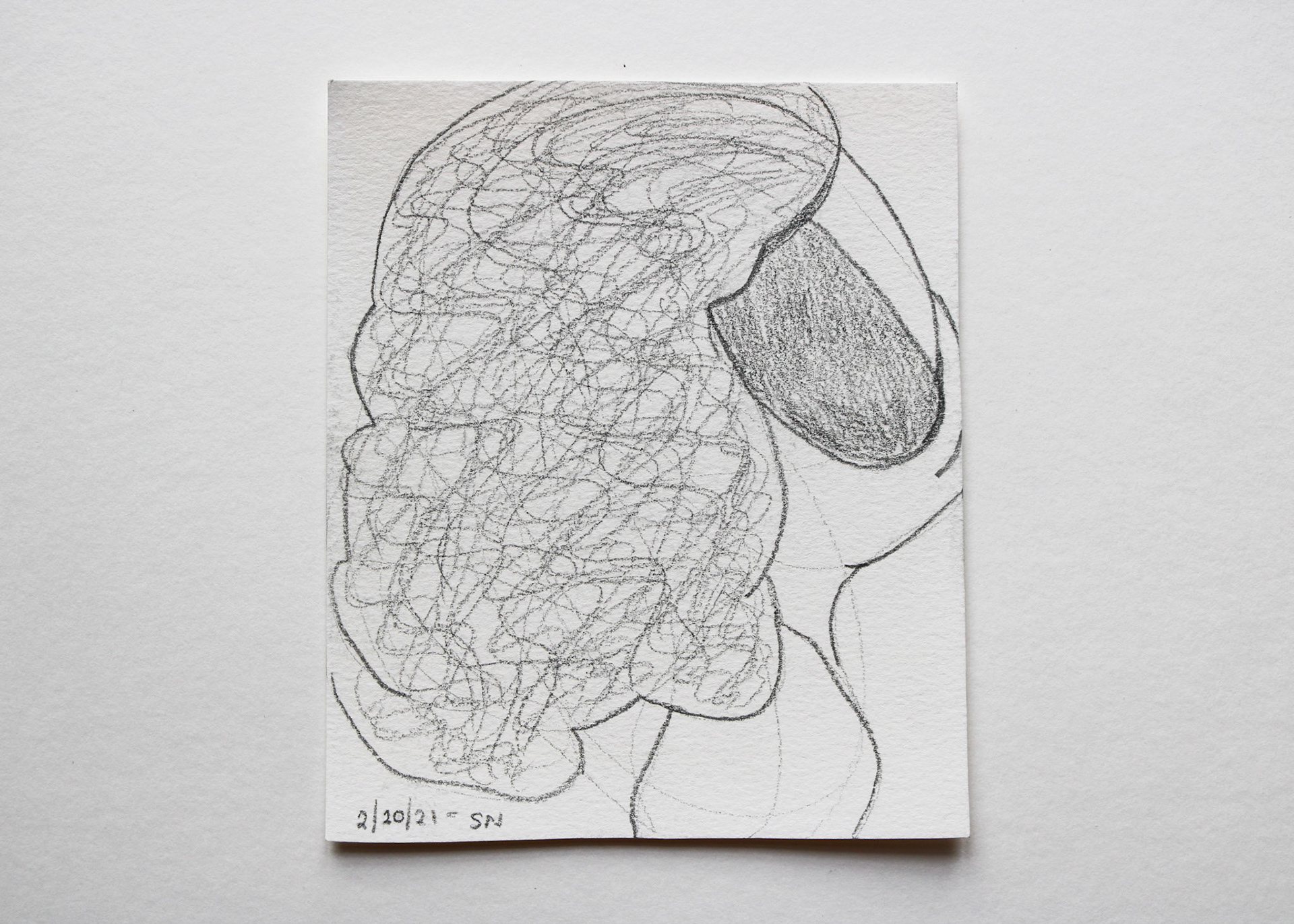Charcoal on White Card Stock / 6 x 7 in / $60