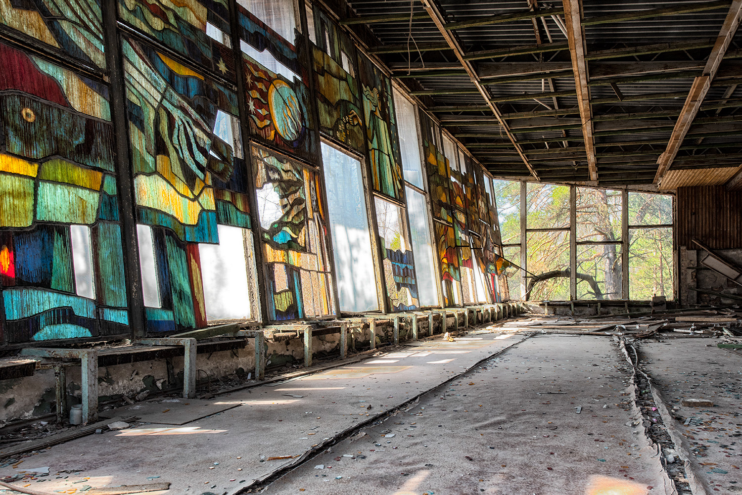 Cafe Pripyat, affectionately known by locals as 'The Dish'.