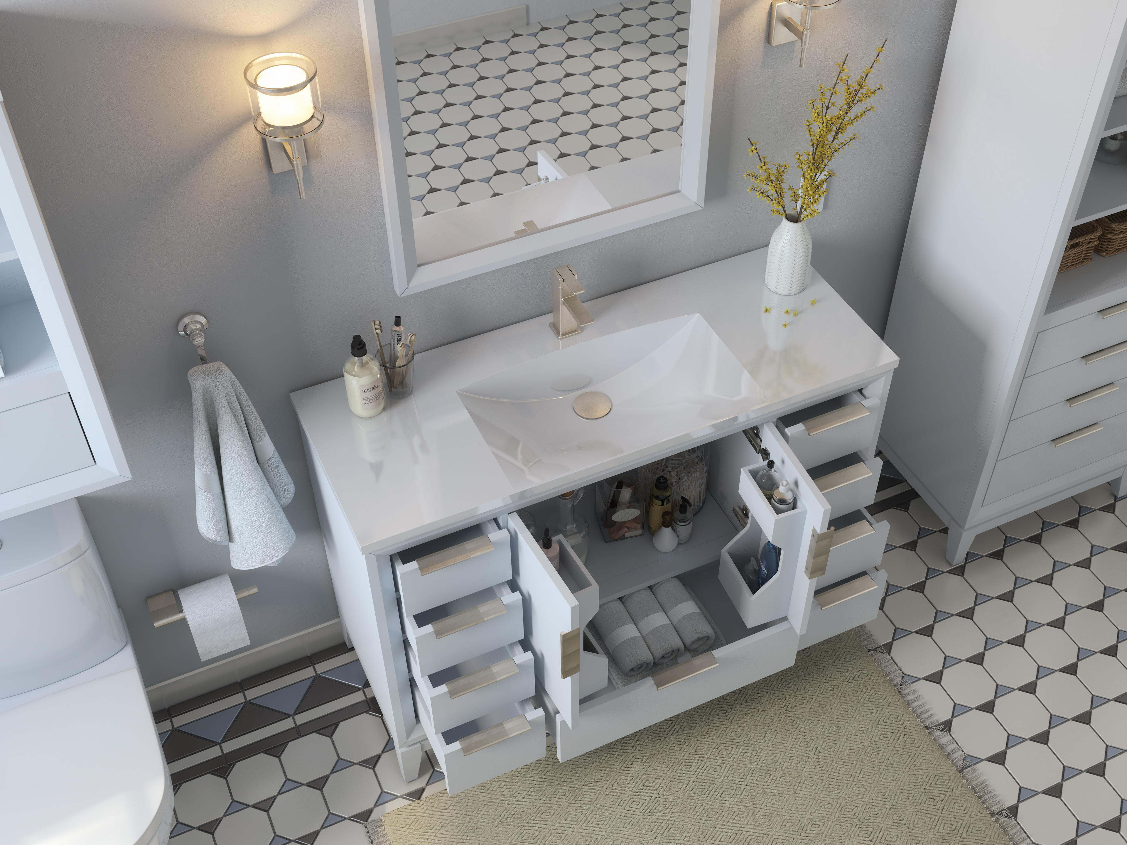 Victor Sodré Scott Living Robinson White Oak Bathroom