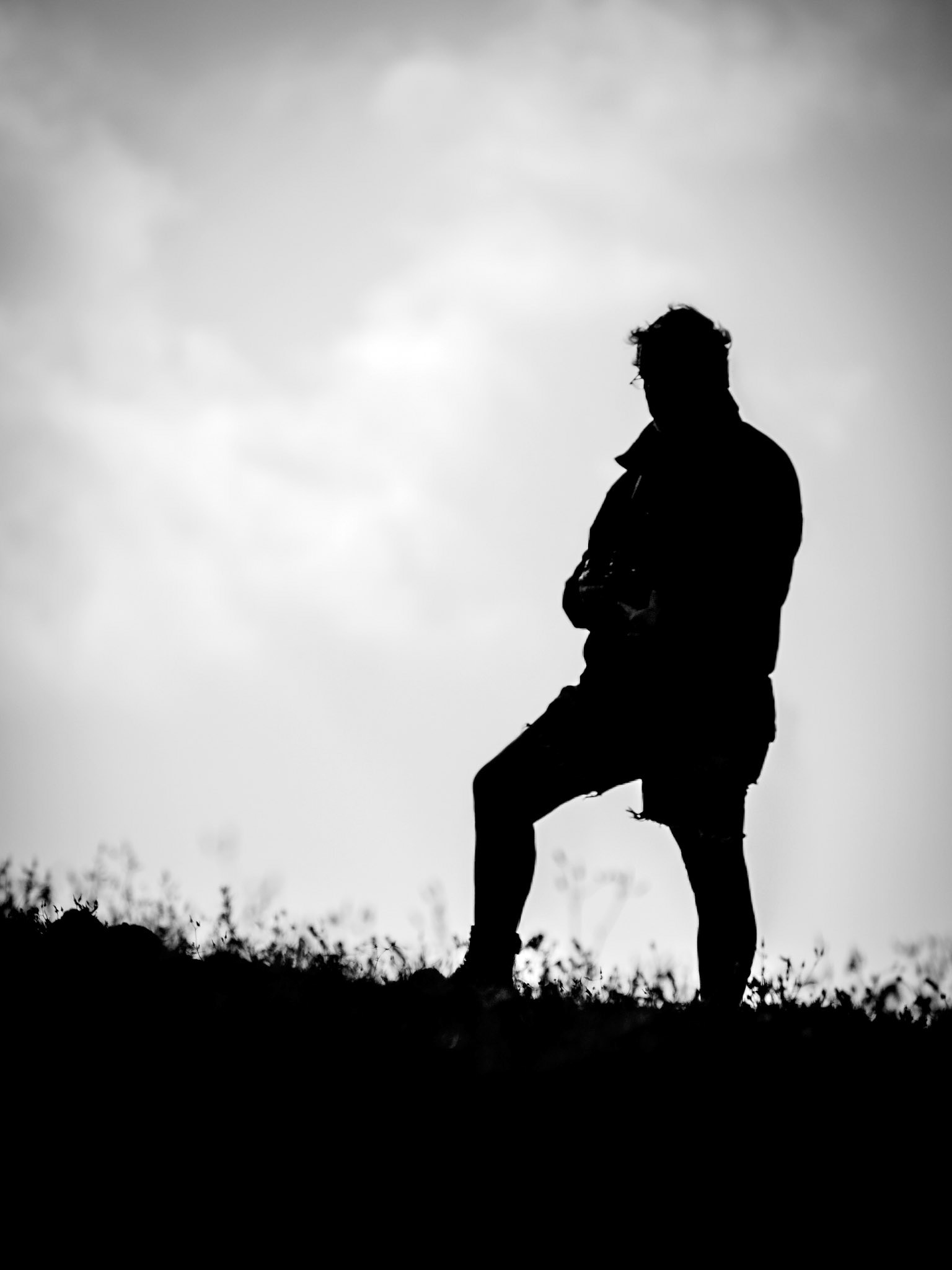 Silhouette des Meisters