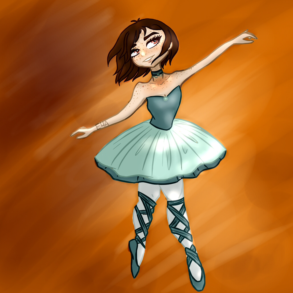 I got a little better at shading here and tried to do more of a dynamic pose to practice anatomy
