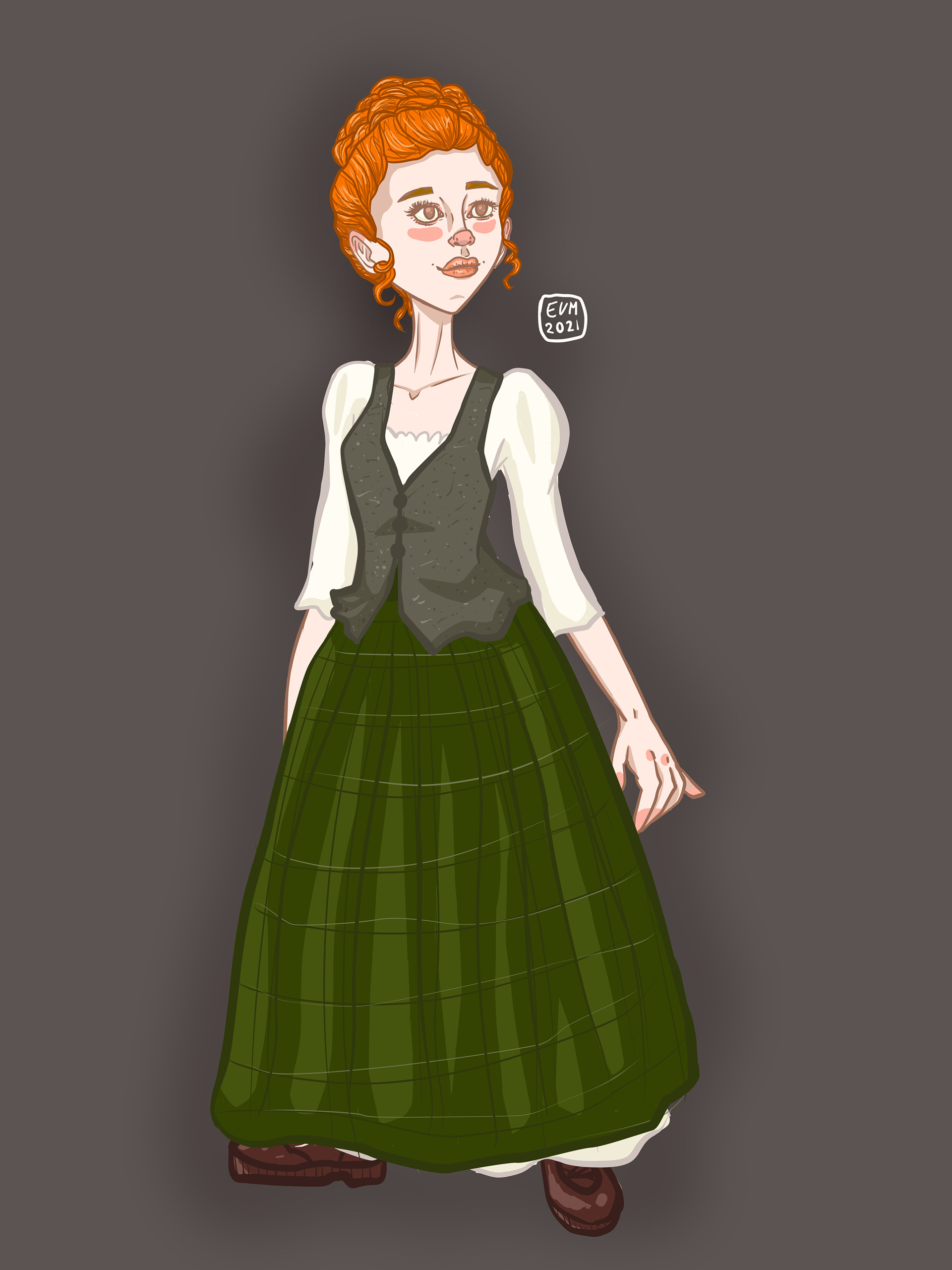 Took a try at outfit design, very simple drawing.