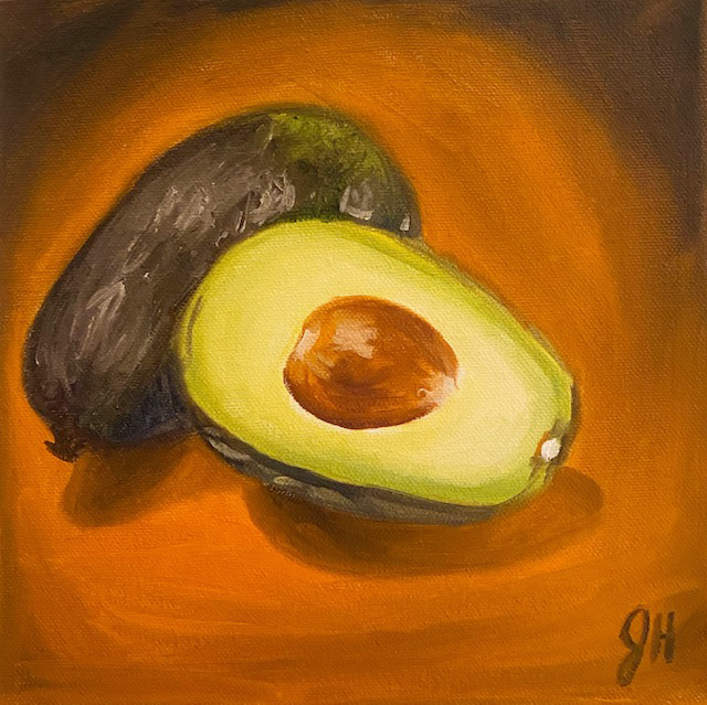 8 x 8 oil paint on canvas