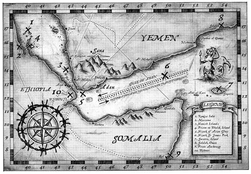 Interior nautical map illustration for 'Warlord of the Seas' by Dom Mee & Mark Time. Smashed Plate Books 2018