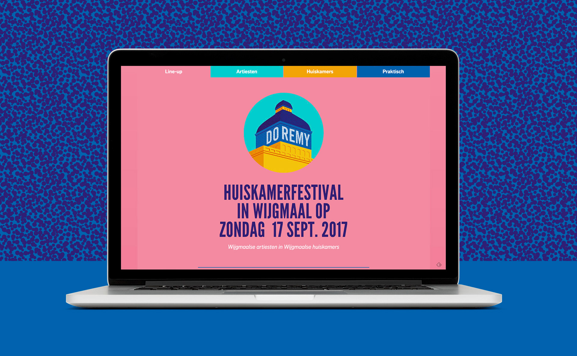 Homepage responsive website Detail poster Doremy Huiskamerfestival Wijgmaal