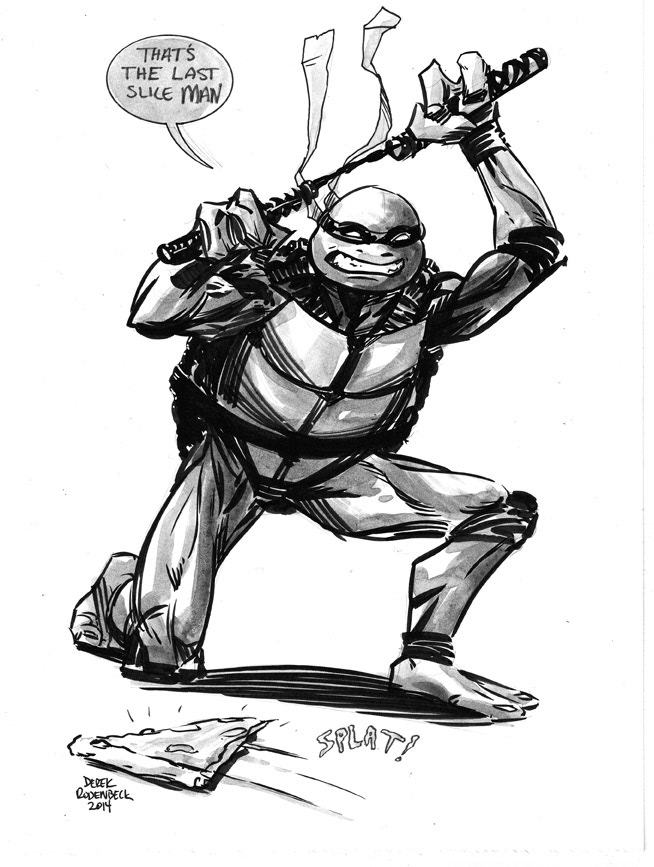 TMNT – Ink and Digital art by Derek Rodenbeck derekro