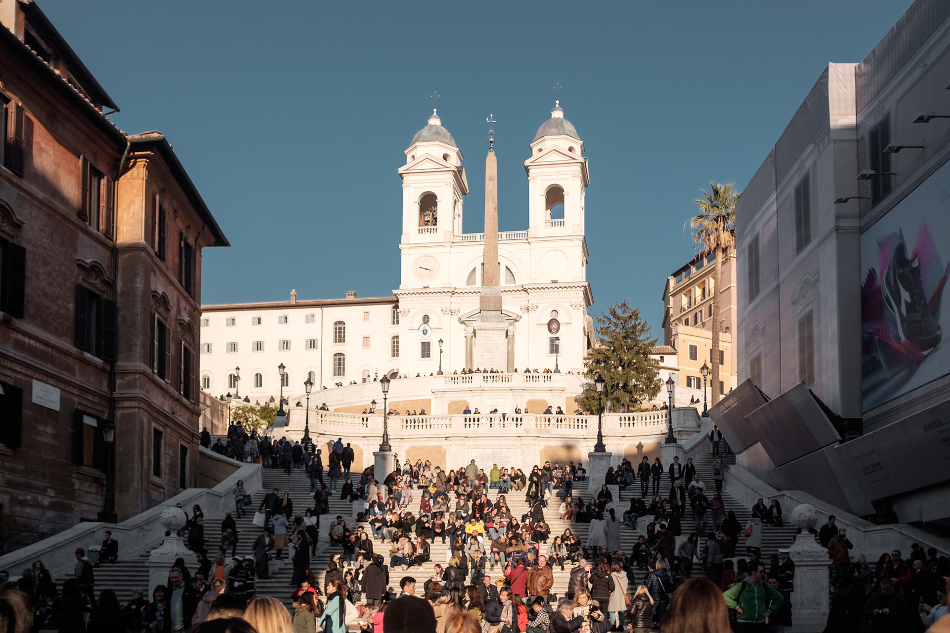 Španělské schody a Trinità dei Monti